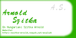arnold szitka business card